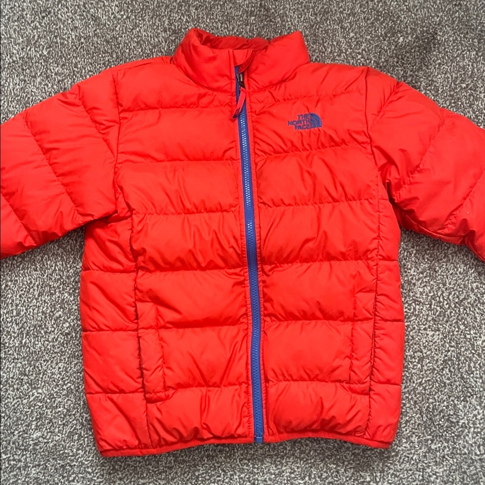 The North Face Vibrant Red Jacket with Blue Accents